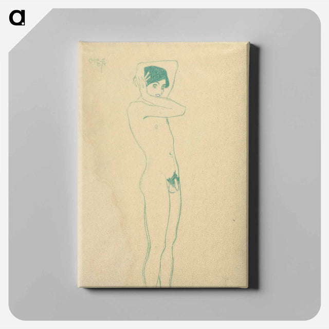 アートパネル-Männlicher Akt, stehend im Halbprofil
 - ウィーン博物館 Canvas.