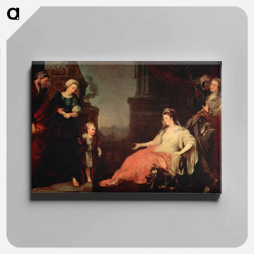 Moses Brought Before Pharaoh's Daughter - ウィリアム ホガース Canvas.