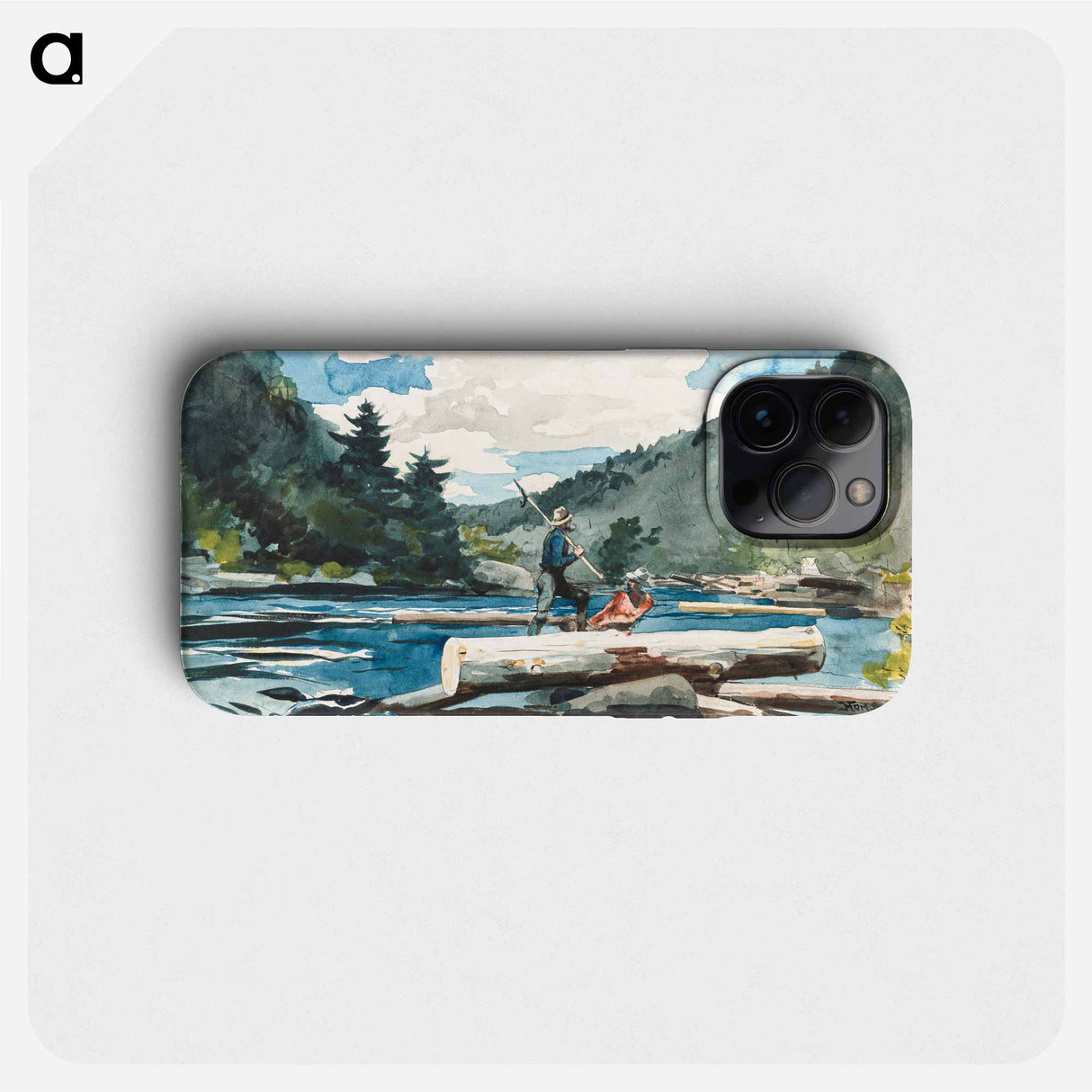 Hudson River, Logging - ウィンスロー ホーマー Phone Case.