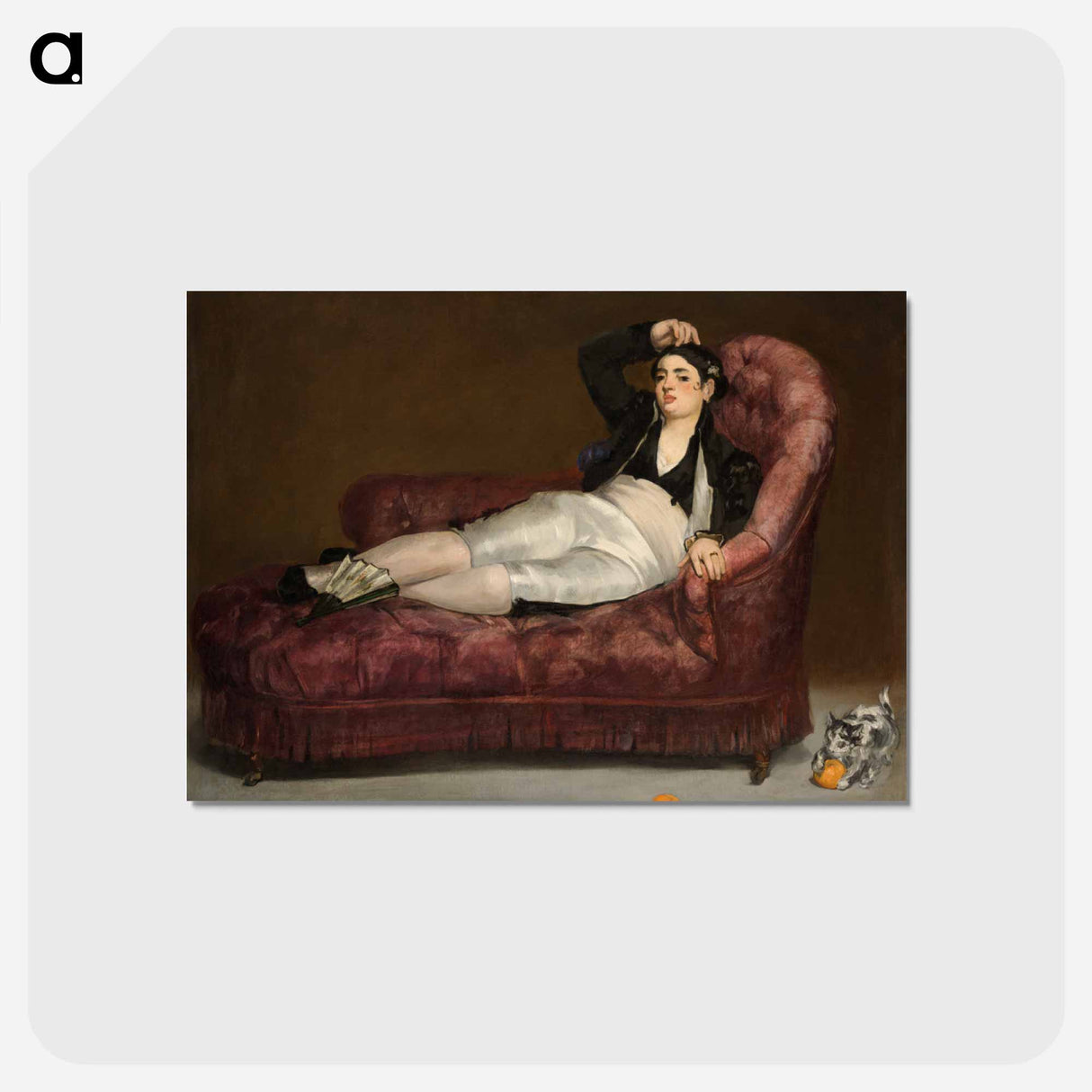 アートポストカード-Reclining Young Woman in Spanish Costume
 - イェール大学アートギャラリー Postcard.