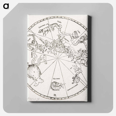 アートパネル-The Southern Hemisphere of the Celestial Globe - アルブレヒト デューラー Canvas.