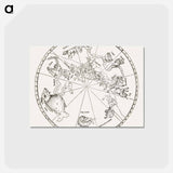アートポストカード-The Southern Hemisphere of the Celestial Globe - アルブレヒト デューラー Postcard.