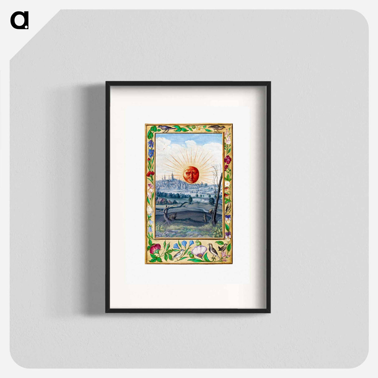 アートポスター-Sun with Human Face Rising
 - 大英図書館 Poster.