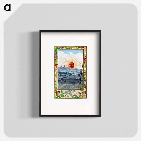 アートポスター-Sun with Human Face Rising
 - 大英図書館 Poster.