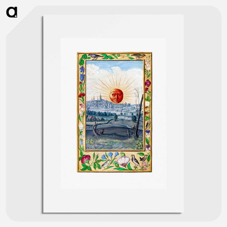 アートポスター-Sun with Human Face Rising
 - 大英図書館 Poster.