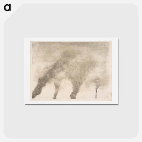 アートポストカード-Factory Smoke - エドガー ドガ Postcard.