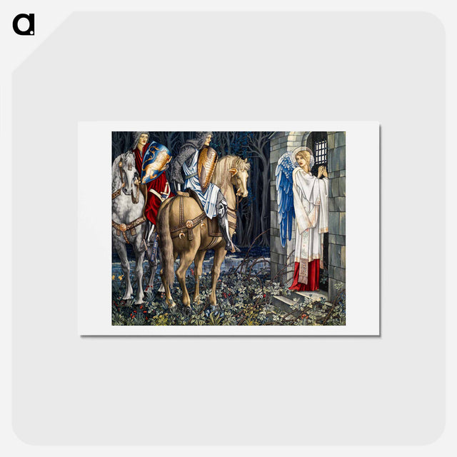 アートポストカード-Quest for the Holy Grail Tapestries: The Failure of Sir Gawaine - エドワード バーン ジョーンズ Postcard.