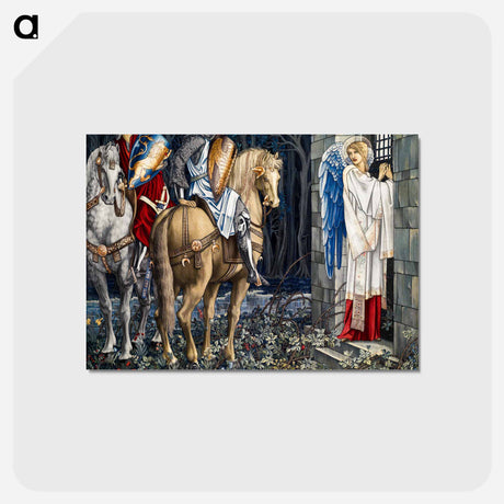 アートポストカード-Quest for the Holy Grail Tapestries: The Failure of Sir Gawaine - エドワード バーン ジョーンズ Postcard.