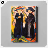 アートパネル-Two Women - エルンスト ルートヴィヒ キルヒナー Canvas.