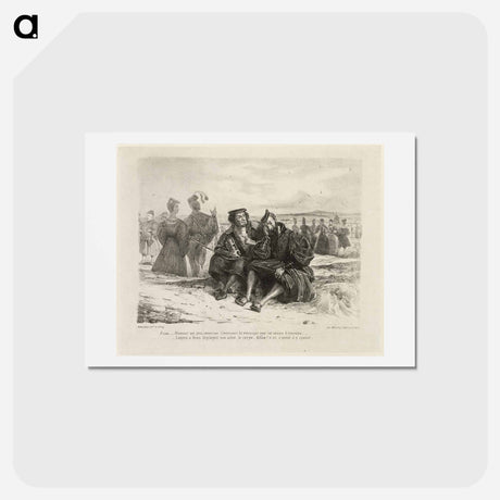 アートポストカード-イエロー - ウジェーヌ ドラクロワ Postcard.