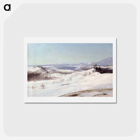 アートポストカード-View of Olana in the Snow - フレデリック エドウィン チャーチ Postcard.