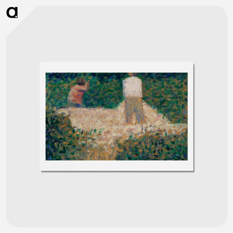 アートポストカード-Two Stonebreakers - ジョルジュ スーラ Postcard.
