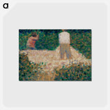 アートポストカード-Two Stonebreakers - ジョルジュ スーラ Postcard.