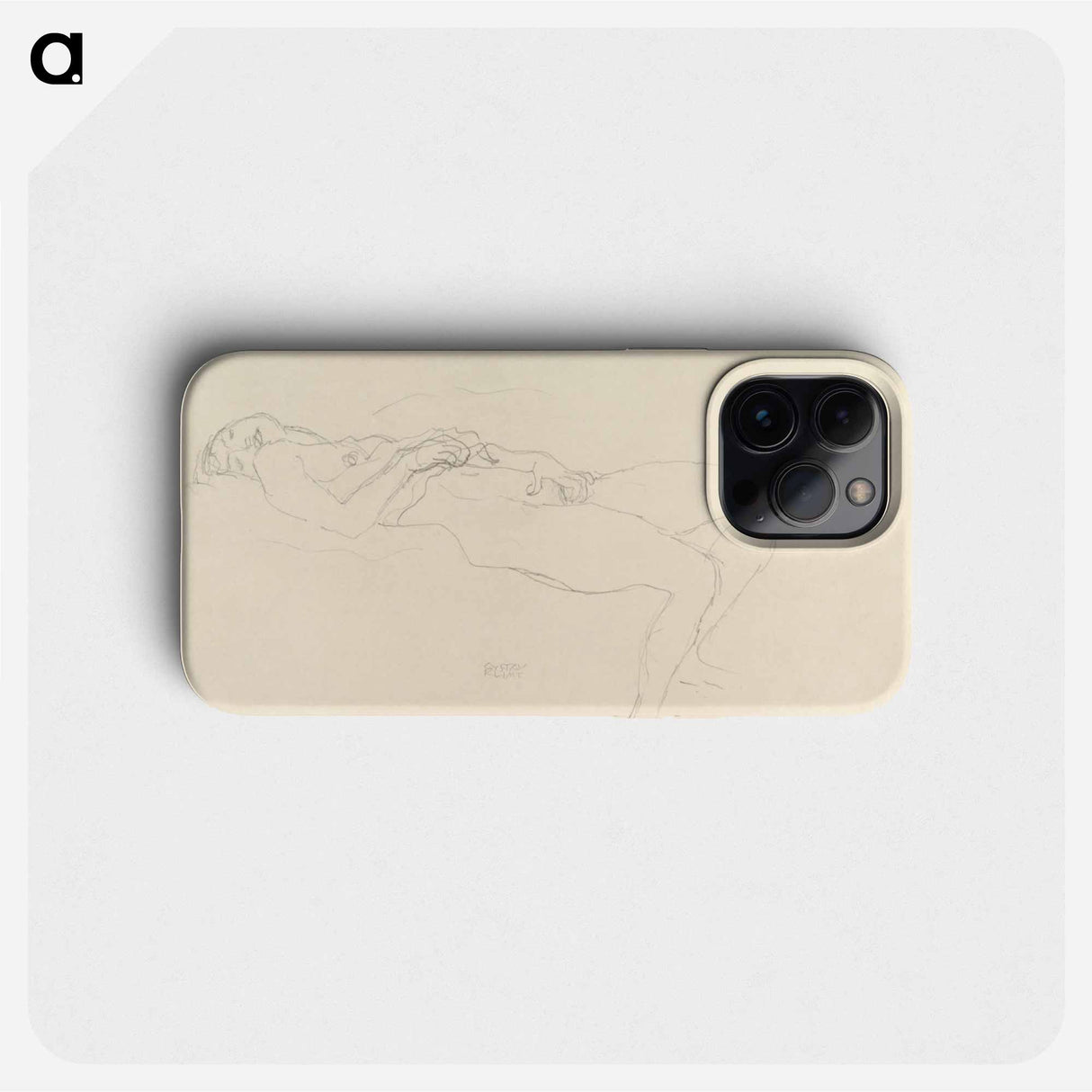 Reclining Nude - Gustav Klimt Phone Case.