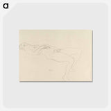 アートポストカード-Reclining Nude - グスタフ クリムト Postcard.
