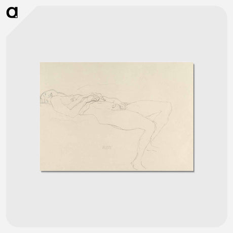 アートポストカード-Reclining Nude - グスタフ クリムト Postcard.