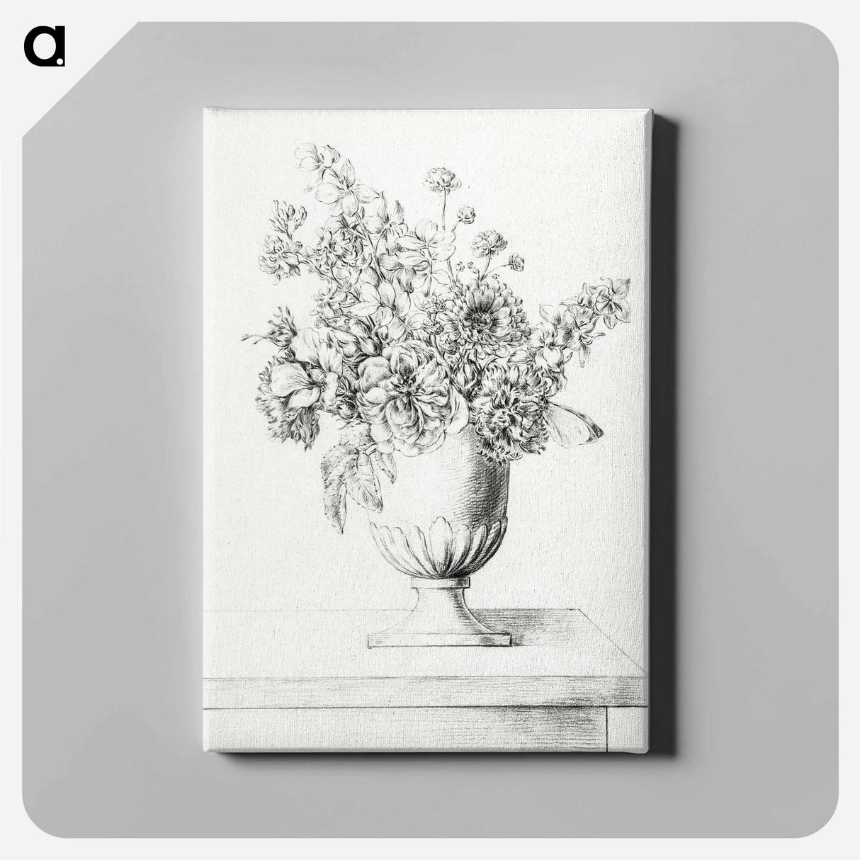 アートパネル-Flowers in a vase - ジャン ベルナール Canvas.