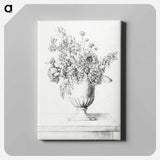 アートパネル-Flowers in a vase - ジャン ベルナール Canvas.