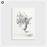 アートポストカード-Flowers in a vase - ジャン ベルナール Postcard.