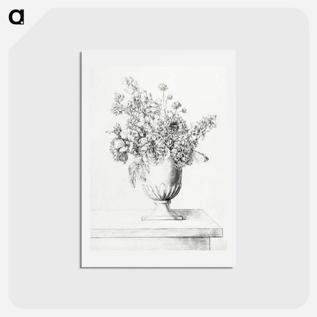 アートポストカード-Flowers in a vase - ジャン ベルナール Postcard.