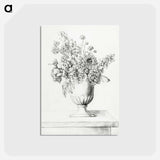 アートポストカード-Flowers in a vase - ジャン ベルナール Postcard.