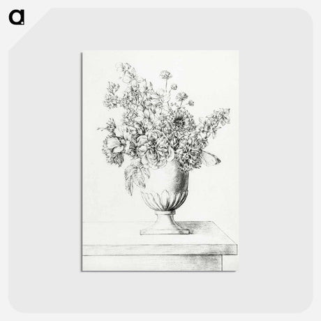 アートポストカード-Flowers in a vase - ジャン ベルナール Postcard.
