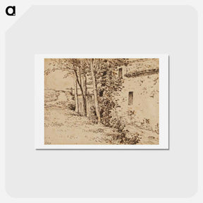 アートポストカード-Water mill near Vichy - ジャン フランソワ ミレー Postcard.