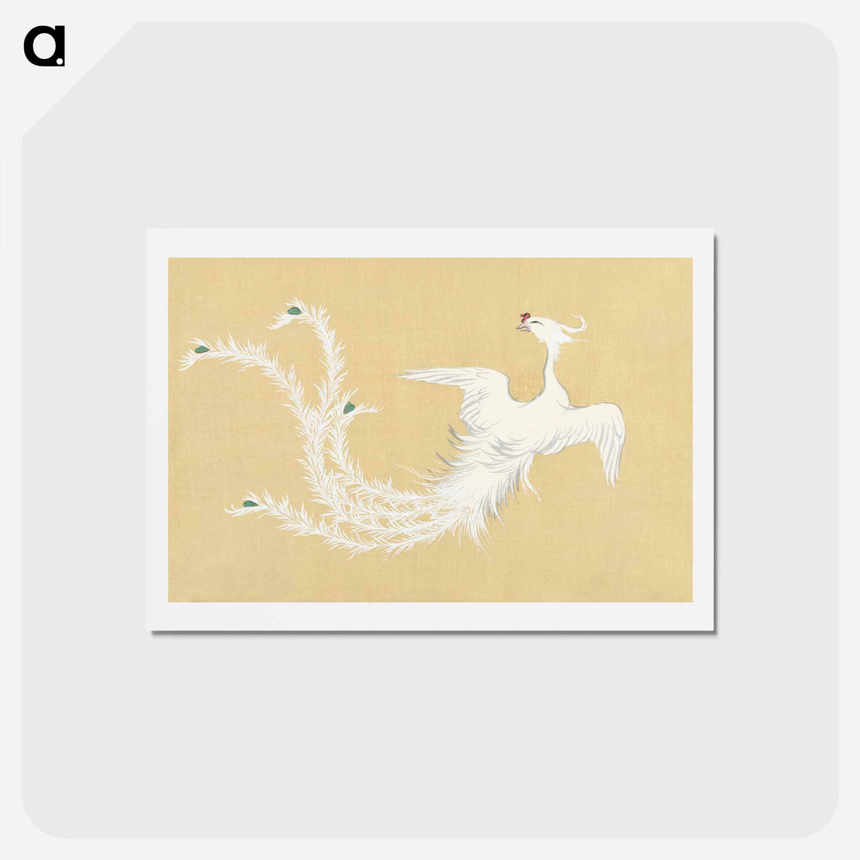 アートポストカード-Bird from Momoyogusa–Flowers of a Hundred Generations - 神坂 雪佳 Postcard.