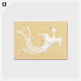 アートポストカード-Bird from Momoyogusa–Flowers of a Hundred Generations - 神坂 雪佳 Postcard.