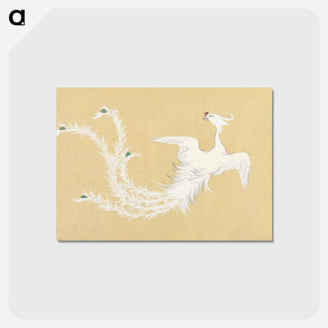 アートポストカード-Bird from Momoyogusa–Flowers of a Hundred Generations - 神坂 雪佳 Postcard.