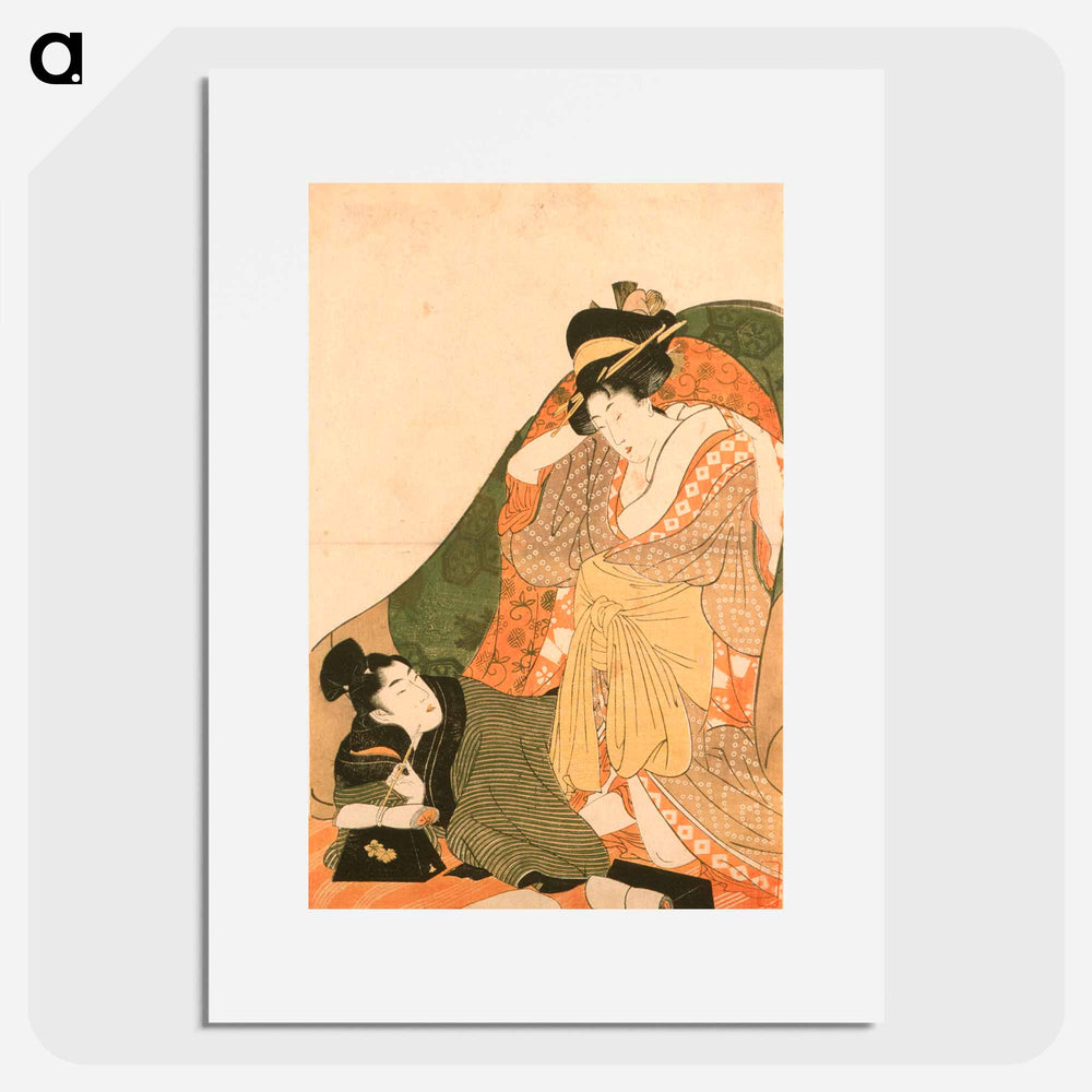 Lovers under a Futon - 喜多川 歌麿 Poster.