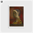 アートポストカード-Symbolic Head - オディロン ルドン Postcard.