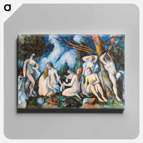アートパネル-The Large Bathers - ポール セザンヌ Canvas.