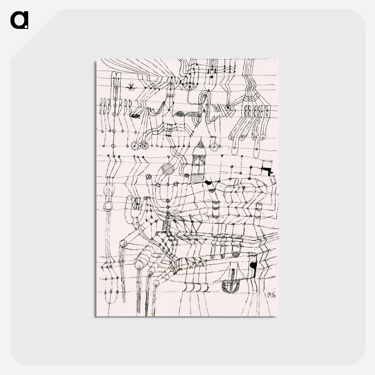 Drawing Knotted in the Manner of a Net
 - パウル クレー Postcard.