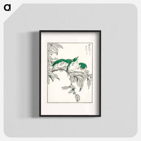 アートポスター-Japanese White-eye and Osmanthus Fragrans
 - 鳥類図鑑 Poster.