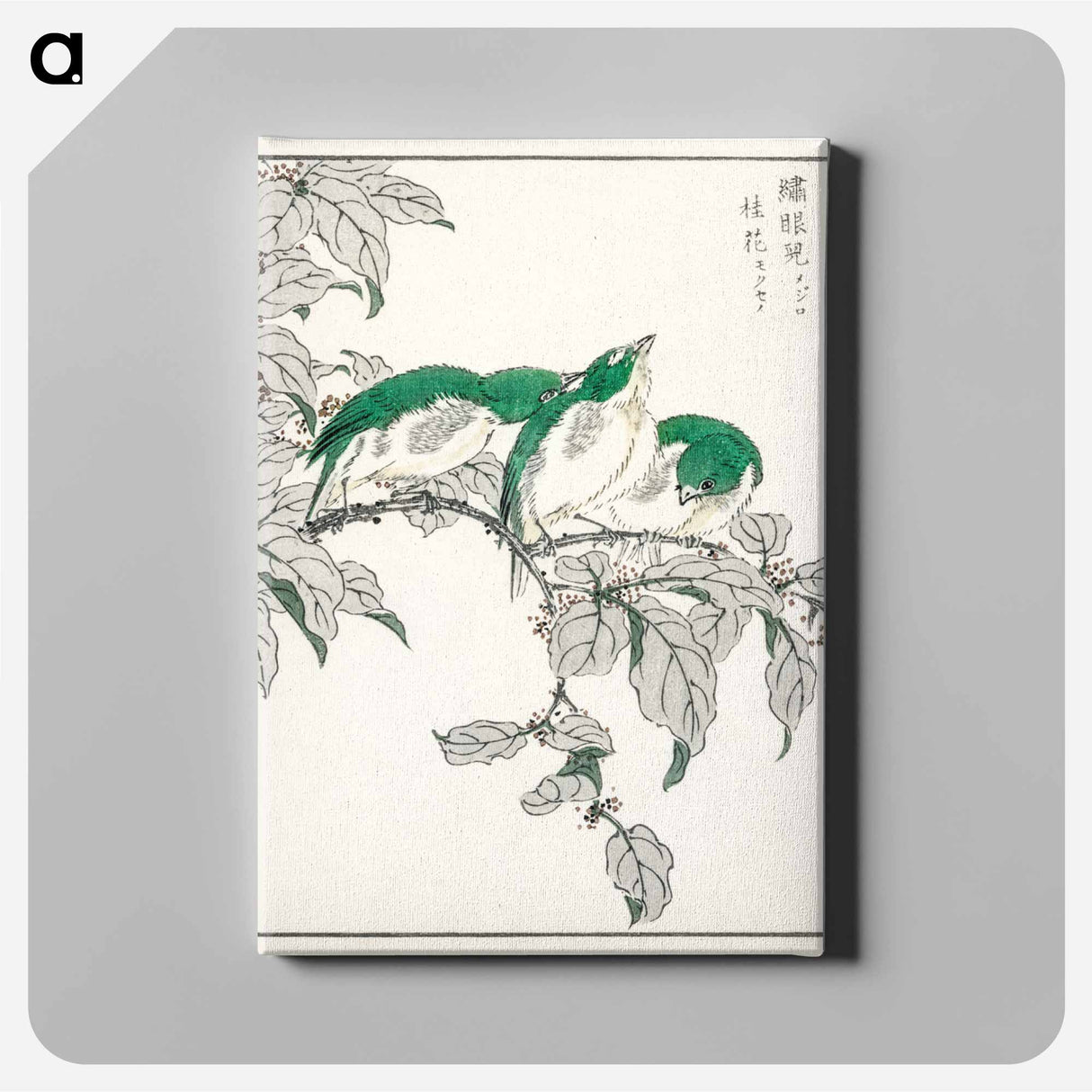 アートパネル-Japanese White-eye and Osmanthus Fragrans
 - 鳥類図鑑 Canvas.