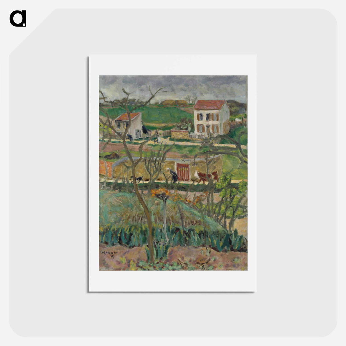 アートポストカード-Rainy Landscape
 - ピエール ボナール Postcard.