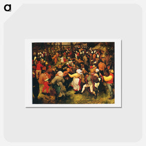 アートポストカード-The Wedding Dance in the open air - ピーター ブリューゲル Postcard.