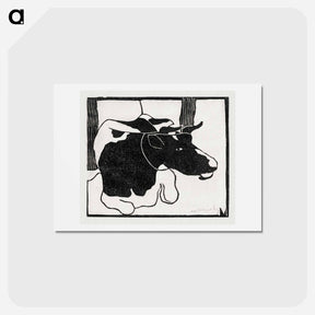 アートポストカード-Lying Cow
 - サミュエル ジェスルン Postcard.