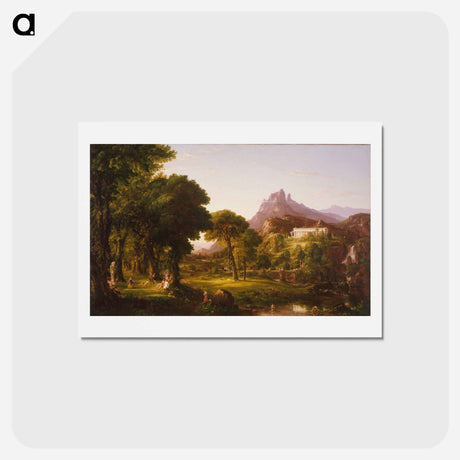 アートポストカード-Dream of Arcadia - トーマス コール Postcard.
