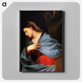 アートパネル-Polyptych of the Resurrection Virgin Annunciate - ティツィアーノ ヴェチェッリオ Canvas.