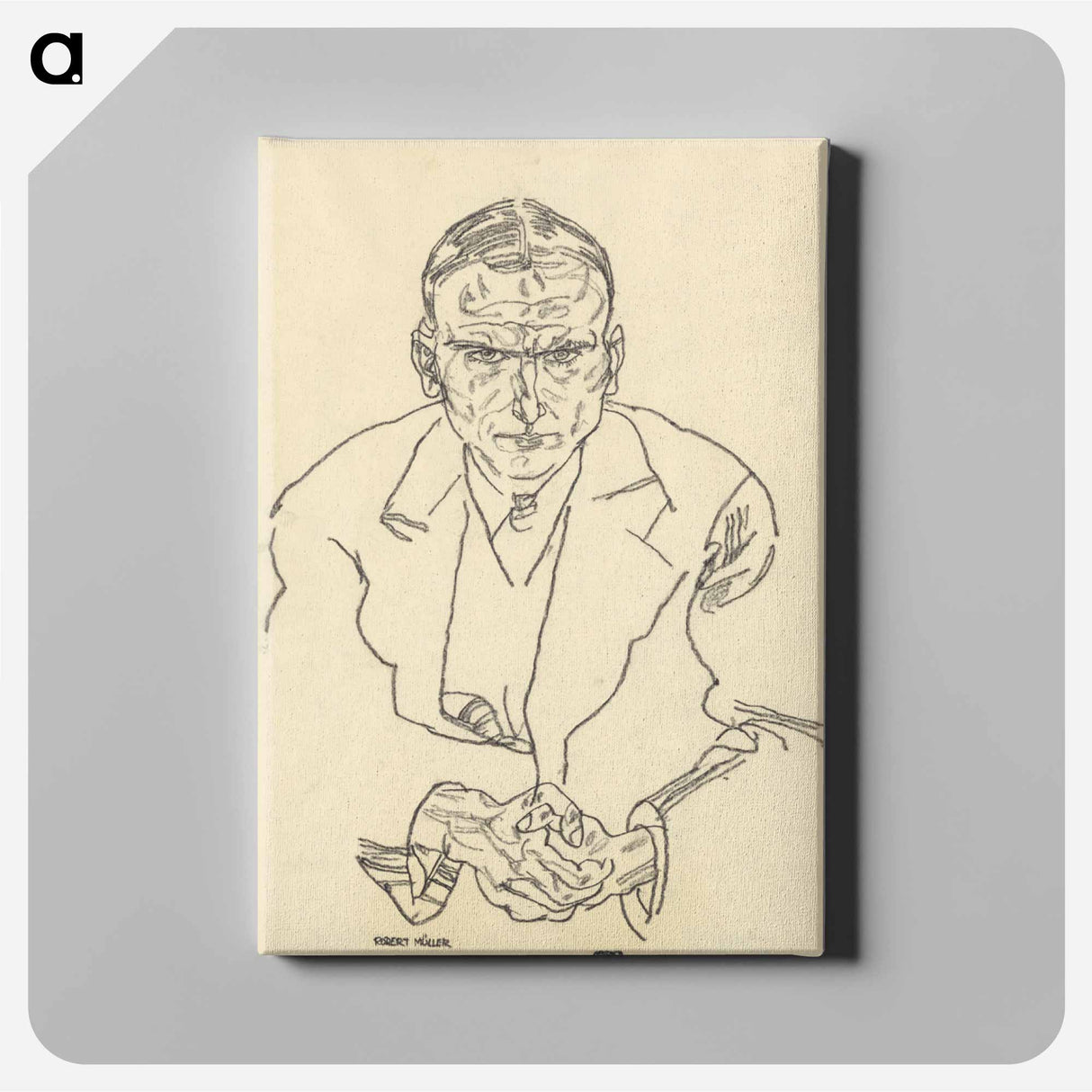 アートパネル-Robert Müller Portrait
 - ウィーン博物館 Canvas.