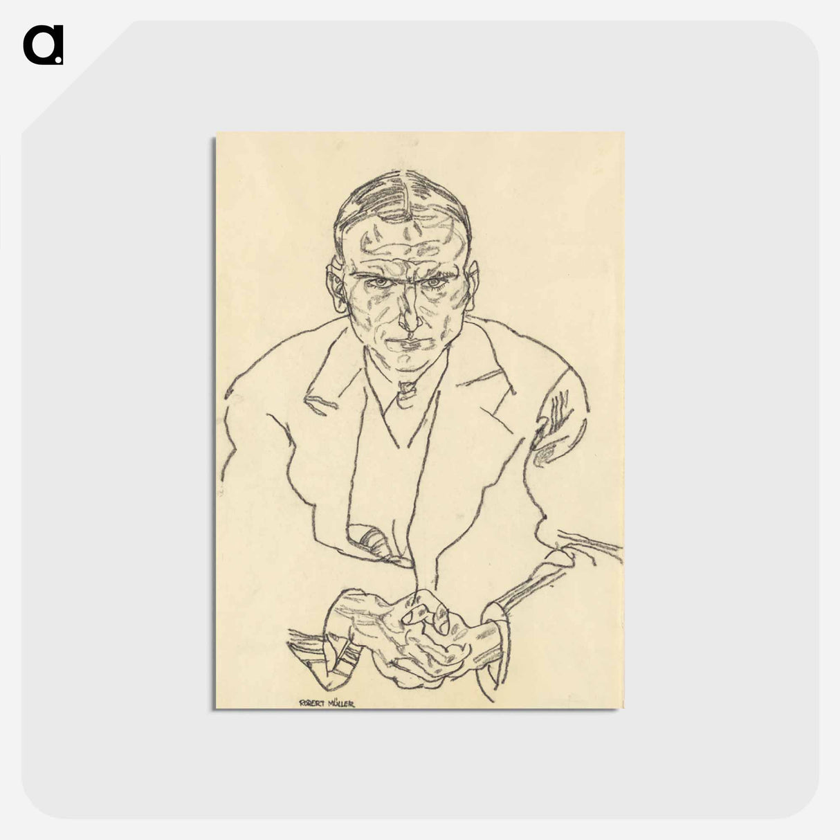 アートポストカード-Robert Müller Portrait
 - ウィーン博物館 Postcard.
