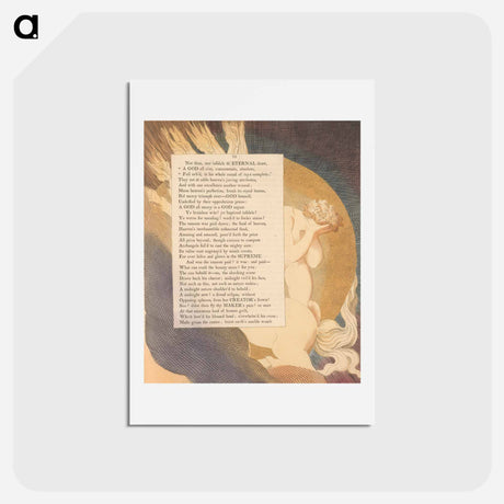 アートポストカード-The Sun Beheld it -- No, the Shocking Scene - ウィリアム ブレイク Postcard.