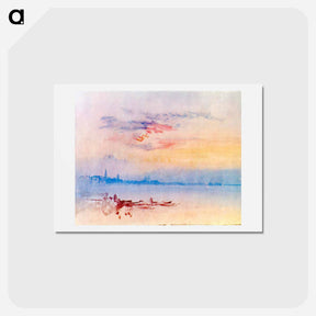 アートポストカード-Venice, Looking East from the Guidecca, Sunrise - ウィリアム ターナー Postcard.