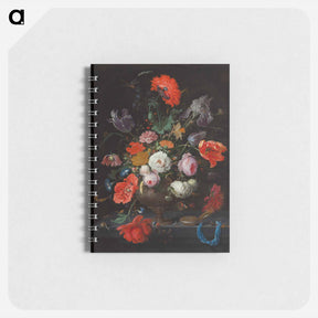 アートメモ帳-Still Life with Flowers and a Watch - エイブラハム ミニョン Memo.