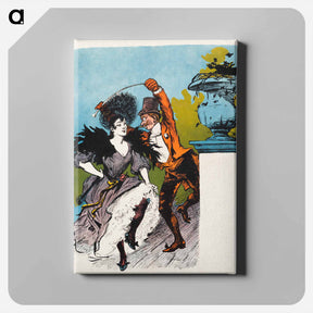 アートパネル-Dancing Poster - アドルフ レオン ウィレット Canvas.
