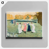 Le Colin-Maillard - アレクサンドル ルノア Canvas.