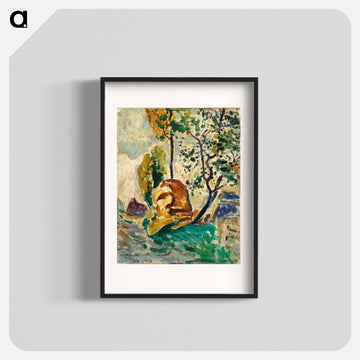 Tree and Rock - アルフレッド ヘンリー マウラー Poster.