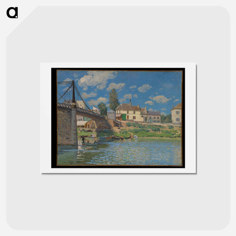 アートポストカード-The Bridge at Villeneuve-la-Garenne - アルフレッド シスレー Postcard.